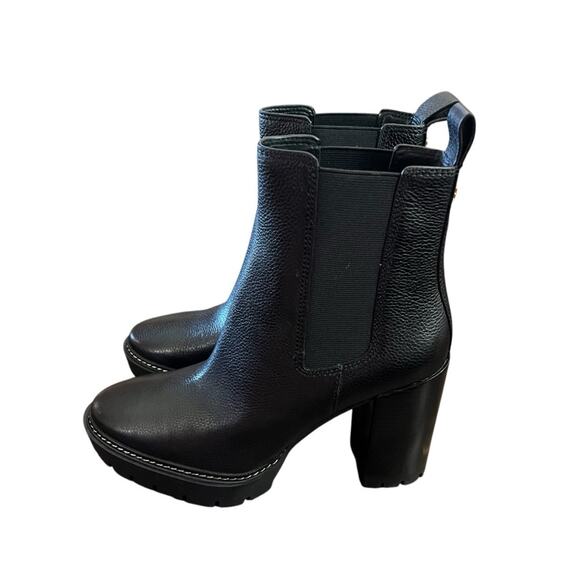 Tory Burch Carson Tumbled Leather Classic Chelsea Lug Sole Ankle Boots NEW 10 - Picture 8 of 12